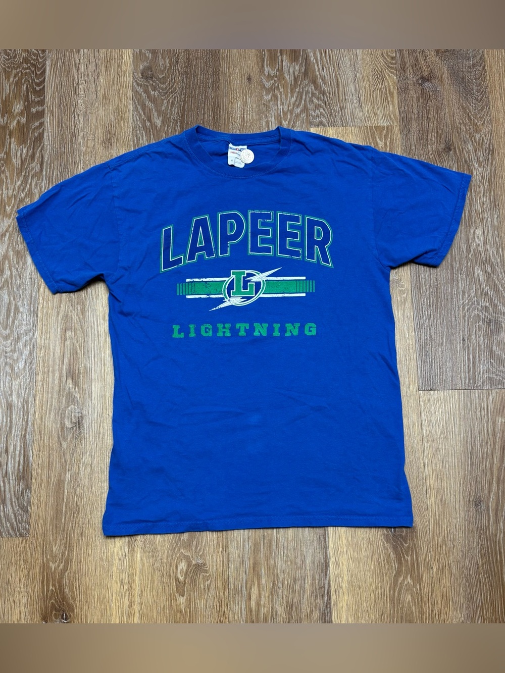 Jerzees Royal Blue Lapeer Lightning Graphic Tee